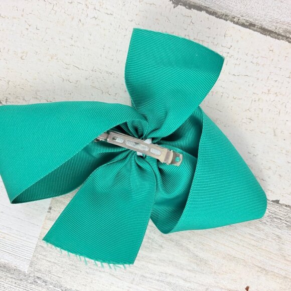 Vtg Artist's Palette Green Hair Bow Barette 90s - Picture 5 of 6